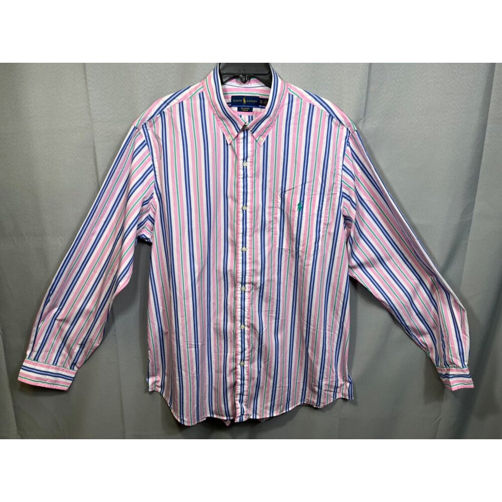 Ralph Lauren SKU 7541 Multicolor Striped Dress Shirt Size XXL